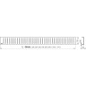 Водоотводящий желоб ALCAPLAST APZ104-550 FLEXIBLE для перфорированной решетки с регулируемым краем, к стене, низкий, горизонтальный сток